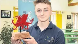  ??  ?? ● Rhys Tomos Williams received the prize for Best Engineerin­g learner