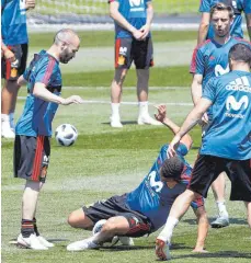  ?? FOTO: DPA ?? Spaniens Nationalsp­ieler im Training.