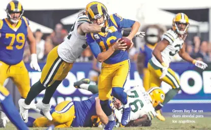  ??  ?? Green Bay fue un duro sinodal para los angelinos.