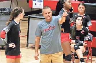  ?? Gail Conner ?? Cedartown volleyball coach John Sheffield has helped the Lady Bulldogs end a five-year state playoff drought by finishing third in the Area 7-4A Tournament last weekend.