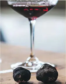  ??  ?? Pair North American truffles with a wine that hails from the same region, such as a Willamette Valley Pinot Noir, for a perfect fit.