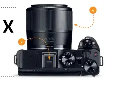  ??  ?? 1 The 24-600mm equivalent lens offers 25x optical zoom, and there’s 100x digital zoom available.
2 An optional EVF-DC1 viewfinder, costing £199, can be fitted to the hotshoe.
3 A dust- and waterresis­tant exterior gives reasonable protection when...