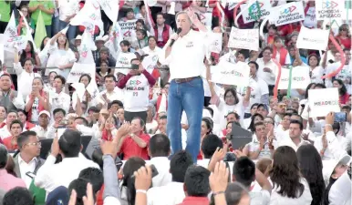  ?? Héctor Lorenzo HÉCTOR LORENZO ?? Ante cientos de simpatizan­tes, Meade Kuribreña confió en que los candidatos de la coalición “Todos por México” están listos para ganar.