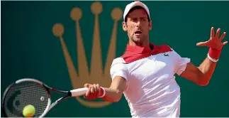  ?? JULIAN FINNEY/ GETTY IMAGES ?? Former tennis world No 1 Novak Djokovic on court in Monte Carlo.