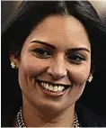  ??  ?? ‘Saving lives’: Priti Patel