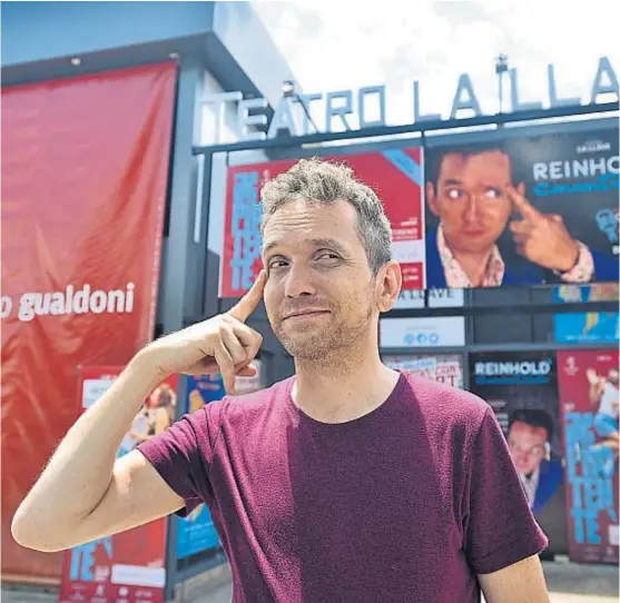  ?? (PEDRO CASTILLO) ?? Por tres. Diego Reinhold hará base en el teatro La Calle, pero también se presentará en Carlos Paz y en Embalse.