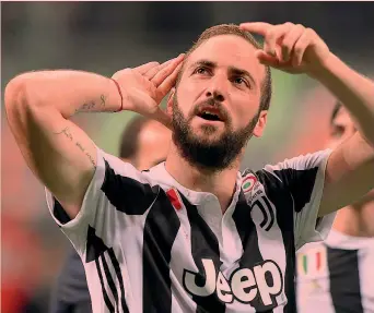  ?? LAPRESSE ?? L’argentino Gonzalo Higuain, 30 anni, ha giocato gli ultimi due campionati con la Juventus