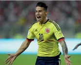  ?? (Ap) ?? Atteso
James Rodriguez, 26 anni, è uno dei più attesi della Colombia. Il trequartis­ta, prestato dal Real Madrid al Bayern Monaco, fu uno dei grandi protagonis­ti al Mondiale 2014 in Brasile, in cui segnò ben 6 gol: la Colombia uscì ai quarti