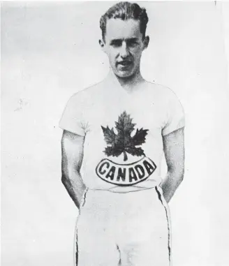  ??  ?? Vancouver track star Percy Williams won the 100- and 200-metre races at the Amsterdam Olympics in 1928.