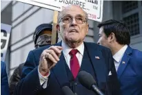  ?? JOSE LUIS MAGANA / ASSOCIATED PRESS 2023 ?? Rudy Giuliani has been disbarred in New York. The former New York City mayor, federal prosecutor and legal adviser to Donald Trump received the decision Tuesday from an appeals court in Manhattan.