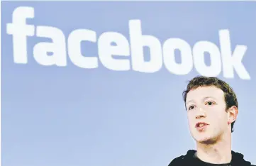  ?? — Reuters photo ?? Zuckerberg speaks during a news conference at Facebook headquarte­rs in Palo Alto, California.