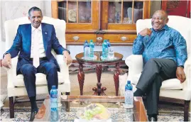  ?? ?? TOP BRASS. The leader of Sudan’s paramilita­ry Rapid Support Forces, Mohamed Daglo, met President Cyril Ramaphosa on Thursday in Pretoria.