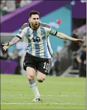  ?? FOTO: EFE ?? Eufórico Messi Gritó como nunca antes