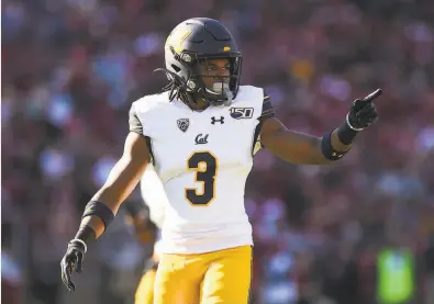  ?? Cody Glenn / Icon Sportswire via Getty Images 2019 ?? Cal defensive back Elijah Hicks helped the Bears knock off Stanford 2420 in last year’s Big Game.