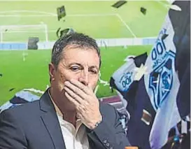  ?? (FACUNDO LUQUE) ?? Respetuoso. El entrenador albiazul aseguró que “no tiene por qué hablar de Belgrano” y que sólo se referirá a su equipo.