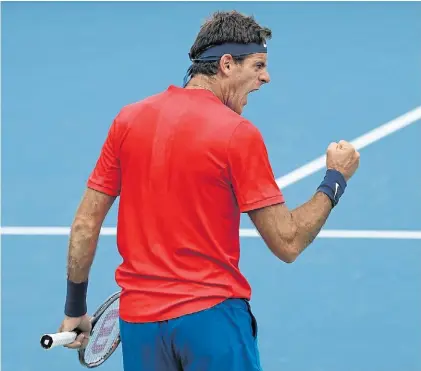  ?? AFP ?? Ganador. Con ese espíritu encaró Delpo su partido ante Berdych. Por eso el puño apretado en el festejo.