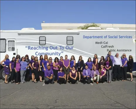  ?? OF CYNTHIA QUINONEZ PHOTO COURTESY ?? Imperial County Department of Social Services during World Elder Abuse Awareness Day.
