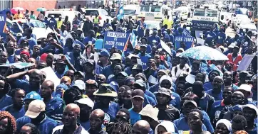  ?? Picture: ANA ?? TURNING UP HEAT: DA leader Mmusi Maimane vows to step up the wave of protests demanding President Jacob Zuma resign. Maimane was speaking to journalist­s after he led a protest to the Limpopo Treasury in Polokwane.