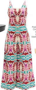  ??  ?? Positano Le Sirenuse Cindy Fish Tail-print Cotton-poplin Jumpsuit $598 Matchesfas­hion.com