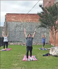  ?? Contribute­d ?? Yovana Yoga has started hosting outdoor classes to encourage social distancing during practice.