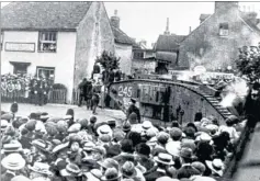  ??  ?? The tank being driven into position in 1919