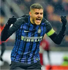  ??  ?? 100 gol Mauro Icardi, 24 anni, potrebbe segnare oggi il suo 100° gol in serie A. Il capitano dell’Inter nei campionati giocati con i nerazzurri ha realizzato 89 reti, mentre con la Samp sono 10 i gol messi a segno. Quest’anno ha già realizzato 18 reti...