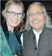  ??  ?? Joan Andersen, left, director of employment and language programs at MOSAIC, greets former B.C. premier and MOSAIC board member Ujjal Dosanjh to the 40th anniversar­y celebratio­ns. The evening of food, music and dance generated a reported $70,000 for...