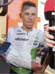  ?? FOTO PHOTO NEWS ?? Serge Pauwels in de Tour toen hij zijn elleboog brak.