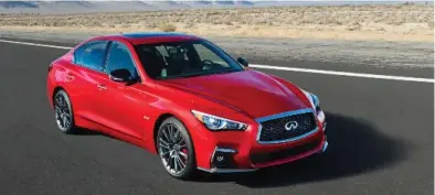  ?? INFINITI ?? The Infiniti Q50 is easily one of the prettiest sedans in its price range.