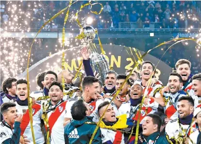  ?? AFP ?? Celebració­n del River Plate.