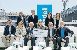  ?? XAVIER GÓMEZ ?? Banc Sabadell y La Vanguardia entregaron el cheque recaudado para la campaña Aces Solidarios a diez oenegés escogidas