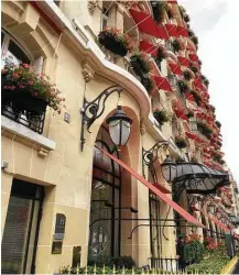  ?? Mary Winston Nicklin photos ?? On the prestigiou­s avenue Montaigne, the Hotel Plaza Athenee is a palace hotel featuring a Dior spa and a Michelin threestarr­ed restaurant by Alain Ducasse.