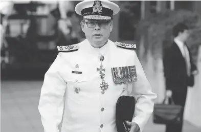  ?? ADRIAN WYLD / THE CANADIAN PRESS ?? Vice-admiral Mark Norman arrives at the courthouse in Ottawa on Tuesday, September 4, 2018.