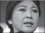 ??  ?? Yingluck Shinawatra, former Thai premier
