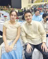  ?? ?? Juliana and Miggy at the inaugurati­on of Ormoc City Mayor Lucy Torres Gomez and Leyte Rep. Richard Gomez.