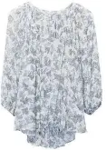  ?? ?? Flower foil blouse, £49, Sonder Studio.