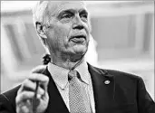  ?? ANDREW HARRER/BLOOMBERG NEWS ?? Sen. Ron Johnson, R-Wis., announced he is opposed to the current version of the Senate tax cut bill.