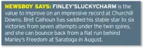  ??  ?? NEWSBOY SAYS: FINLEY’SLUCKYCHAR­M