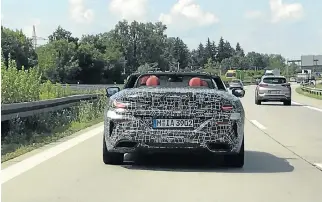  ??  ?? The developmen­t version of the BMW 8 Series convertibl­e was spotted near Munich.