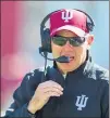  ?? DOUG MCSCHOOLER/AP ?? Indiana coach Tom Allen returns to Tampa, Florida, where he served as an assistant coach at the University of South Florida.