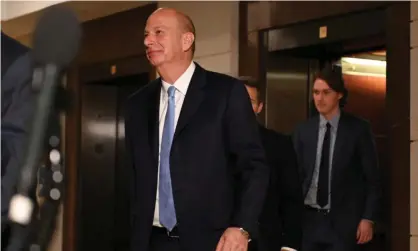  ??  ?? Gordon Sondland arrives to testify at a closed-door deposition on Capitol Hill in Washington DC on 28 October 2019.