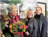  ?? ?? Joy Carter, Tracy Jonathan and Aimee Carter, of Flowers By Joy