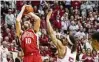  ?? AP ?? Jamison Battle’s last-second 3-pointer, the final shot of his college career, did not fall, ending Ohio State’s NIT run.