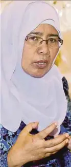 ?? L. MANIMARAN PIC BY ?? Datuk Hamidah Osman says she has joined Parti Bumiputera Perkasa Malaysia (Putra).
