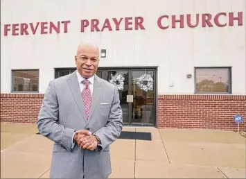  ?? Darron Cummings / Associated Press ?? James Jackson, the lead pastor of Fervent Prayer Church, is running for Indianapol­is mayor.