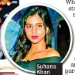  ??  ?? Suhana Khan