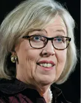  ??  ?? La chef du Parti vert, Elizabeth May - La Presse canadienne: Justin Tang