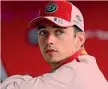  ??  ?? Talento in pista Charles Leclerc, 20 anni, quest’anno all’esordio in F.1 con la Sauber: miglior risultato il 6° posto di Baku