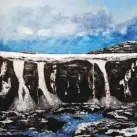  ??  ?? Iceland Falls #5, oil, 60 x 60"