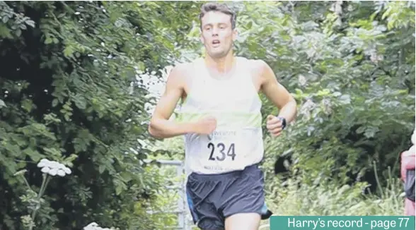  ?? Picture: Lee Hollyer ?? Harry Leleu - pictured here leading the Centurion 5 race last year - has set a new Chichester Runners record for a 5k road race. See page 77 for the story